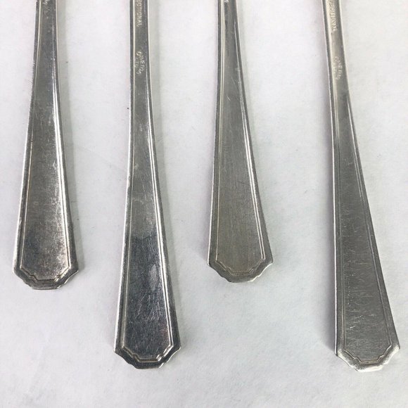 6 Grille Forks 7 1/2 Inch Wm A Rogers Oneida Sectional Lido Silverplate VTG Lot - Picture 9 of 12